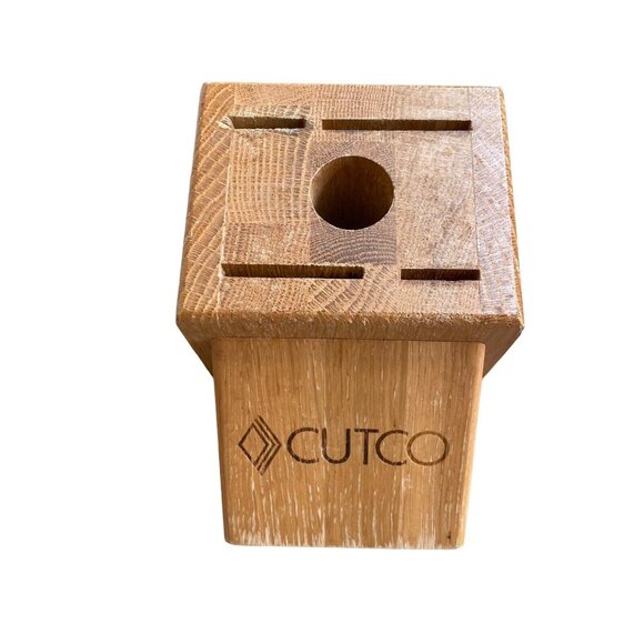 CUTCO Knife Block, 5 Slot, Oak, Made In USA - Picture 1 of 5